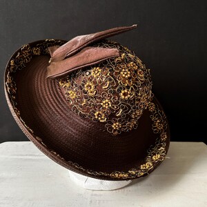 Chocolate Brown Women Church Hat - Etsy display picture 2