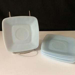 CHARM AZURITE Square Saucers By Anchor Hocking