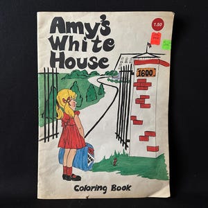 1977 AMY'S WHITE HOUSE Livro de colorir 1977 Não utilizado, mais de 30 páginas