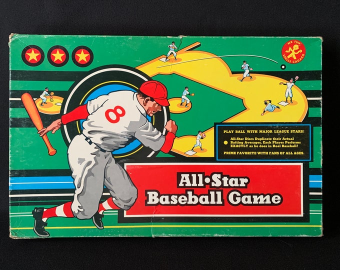 1950s60s ALLSTAR BASEBALL Board Game in Original Box & Complete Etsy