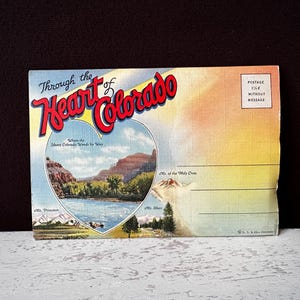 Cartolina pieghevole ricordo "Attraverso il CUORE del COLORADO"