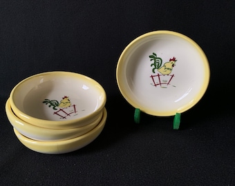 1950s Fruit/Dessert (Sauce) Bowls CALIFORNIA FARMHOUSE Yellow By BROCK - Sold Separately.