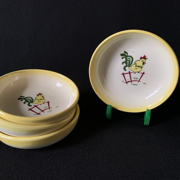 1950s Fruit/Dessert (Sauce) Bowls CALIFORNIA FARMHOUSE Yellow By BROCK - Sold Separately.
