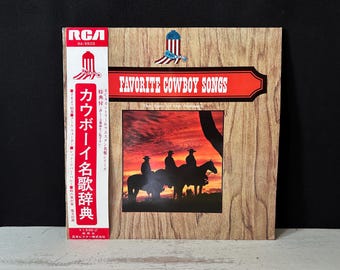 Una rara producción japonesa de “Favorite Cowboy Songs”, un álbum de 1956 de SONS Of The PIONEERS, número RA-5503.