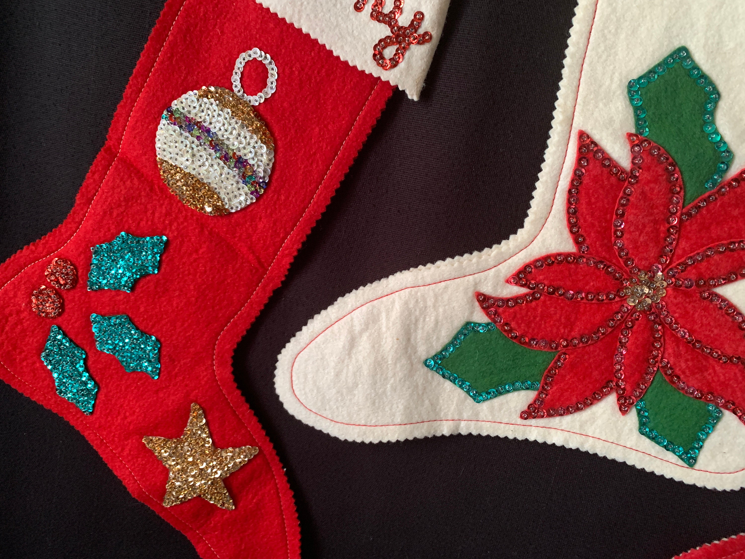 Felt Christmas Stockings - 14 Inch - 12 Count: Rebecca's Toys & Prizes