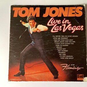 TOM JONES – “Live In Las Vegas At The Flamingo” Vintage Vinyl PAS-71031 1969