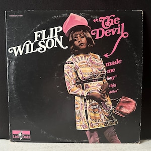 1969 Flip Wilson „The Devil Made Me Buy This Dress” Vintage Vinyl Wyprodukowany przez – Little David Records Co., Inc