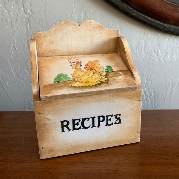 Painted Recipe Box Etsy