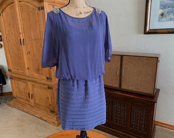 R. M. RICHARDS Elegante vestido de cóctel con lentejuelas, talla 8