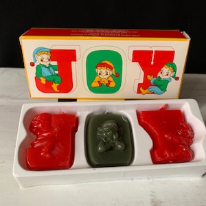 1984 Avon Joyous Message Candles - Festive Garlands Fragrance