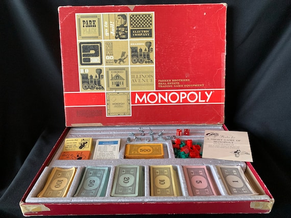 PARKER BROTHERS 1964 “monopoly” Board Game Complete in Original