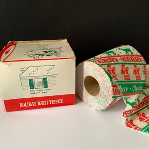 Carta igienica vintage anni '80 per le feste in scatola originale da HOOP ENTERPRISES USA