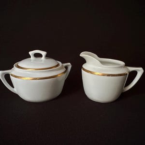 J&C BAVARIA Mid-Century Sugar and Creamer Set with Lid
