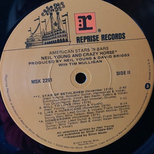 1977 NEIL YOUNG LP American Stars 'N Bars - Etsy