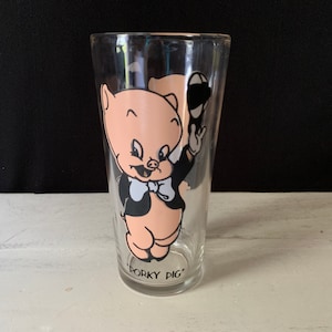 Vintage 1973  PEPSI COLLECTOR SERIES Glass “Porky Pig” Warner Bros.