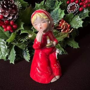 Vintage 1978 JASCO “Merri Bells” Fine Bisque Porcelain Christmas Bell