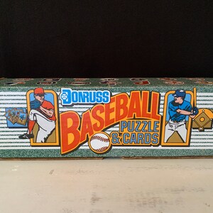 Conjunto completo de cartas colecionáveis DONRUSS MLB de 1990 com 2 quebra-cabeças da MLB