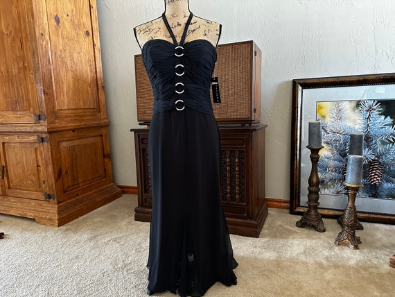 FAVIANA Cocktail Dress New with Tag, Ankle Length with Black Halter Neck Strap
