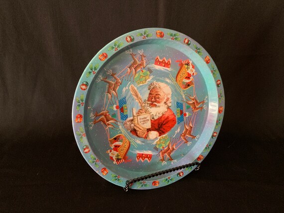 Daher Decorated Ware Tin Christmas Serving Tray Etsy