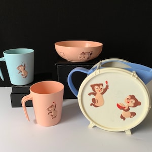 Vintage “Post Cereal Sugar Crisp” Promotional Plastic Tableware