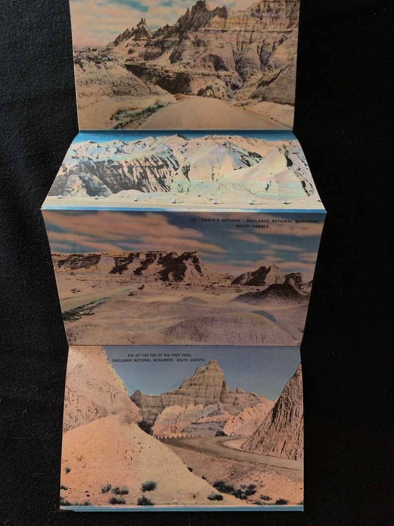 Bad Lands National Monument Foldout Postcard