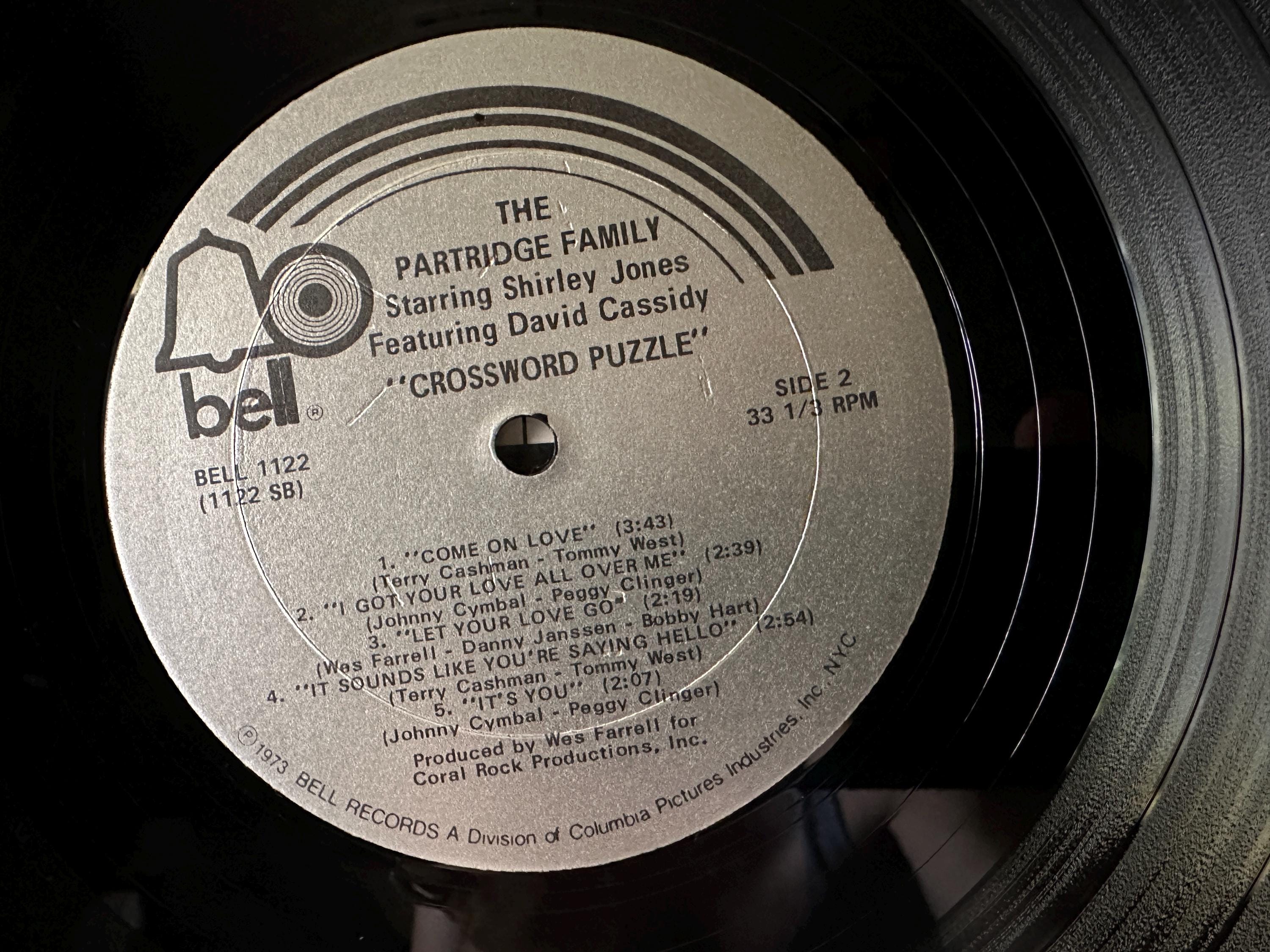 1973 the Partridge Family Album “CROSSWORD PUZZLE”, on Bell