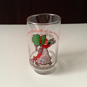 1970s HOLLY HOBBIE Merry Christmas Coca-Cola Limited Edition Glass