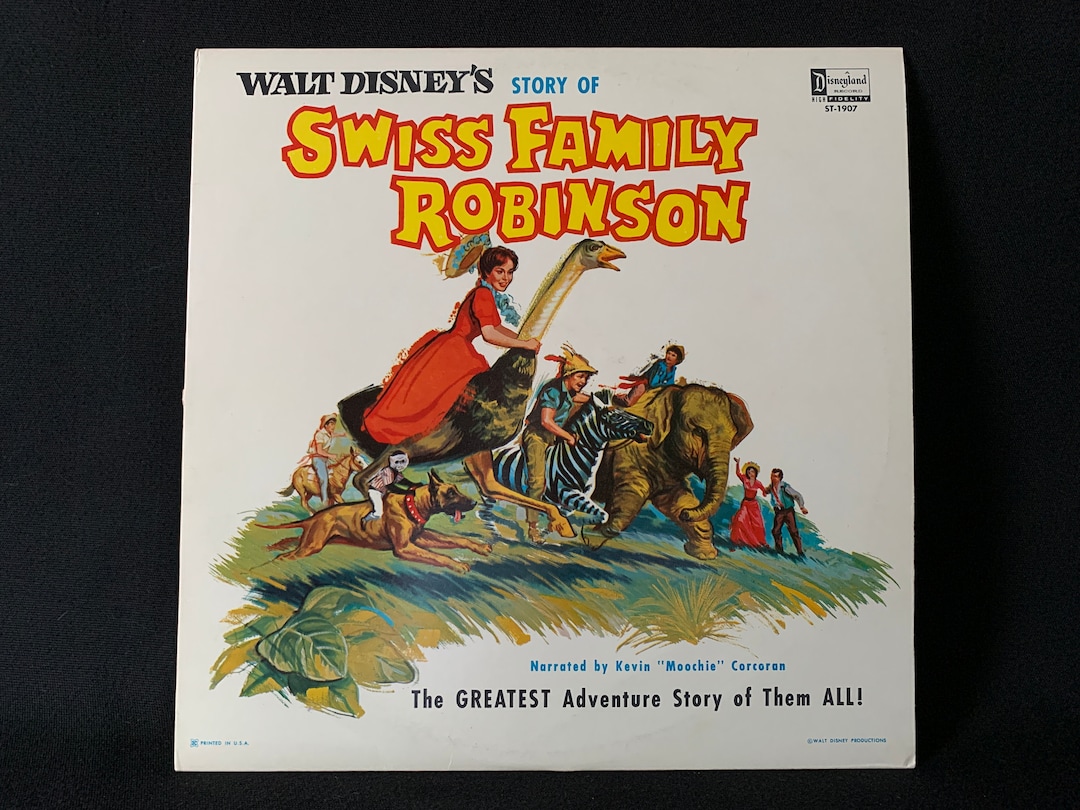 Vintage 1963 "walt Disney's Story of Swiss Family Robinson" Vinyl LP ...