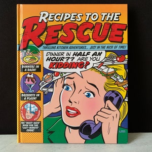 RECIPES To The RESCUE Cookbook With Comic Illustrations by Lou Brooks - 2000