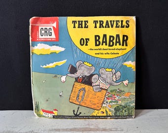 'TRAVELS OF BABAR - The World's Best Loved Elephant and His Wife Celeste' uit de jaren 40 voor kinderen
