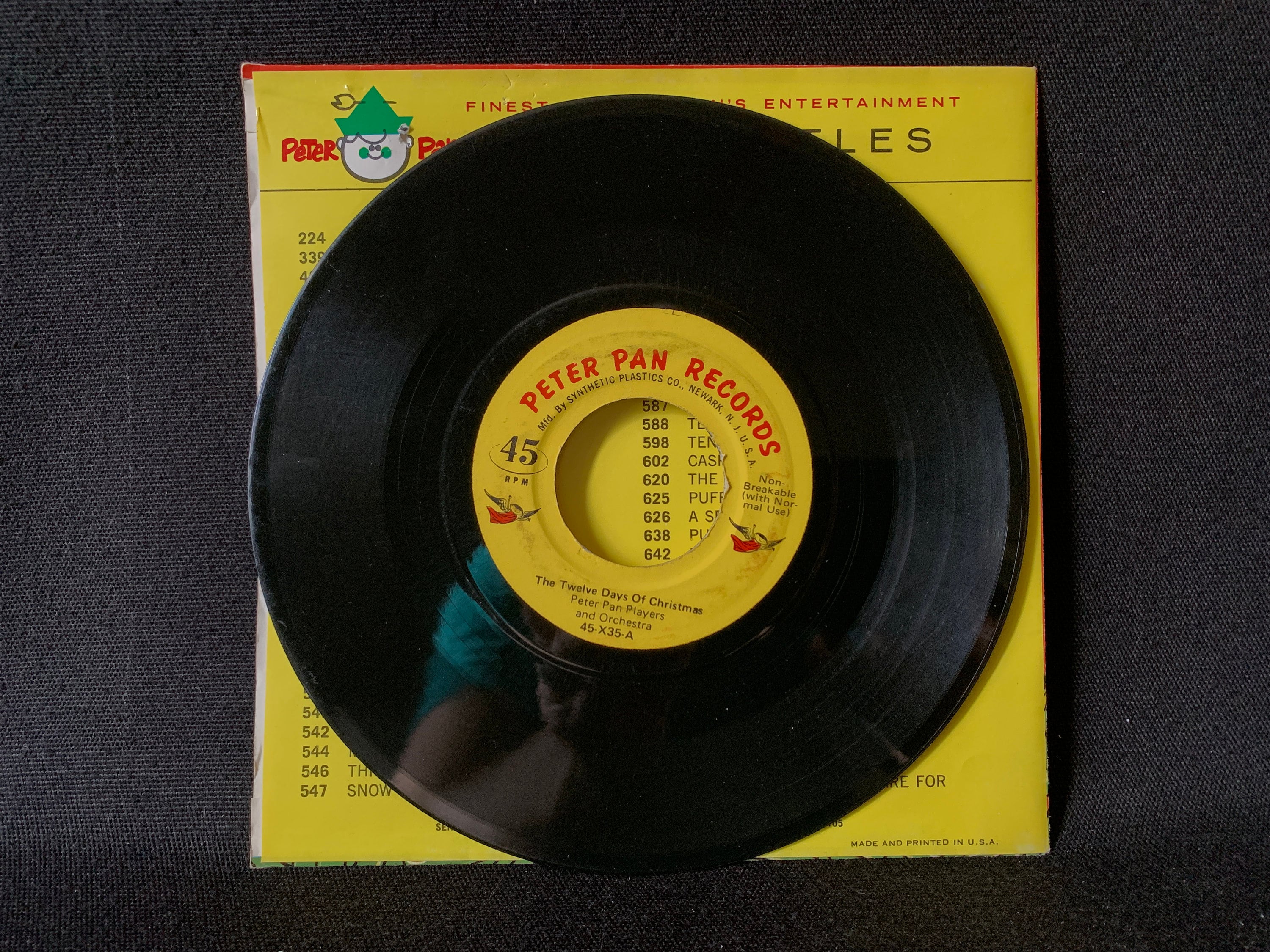 Vintage Vinyl Records, 3 Vinyl Records, 1950s, 1980s, Peter Pan