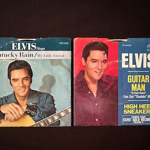 Original, Fantastic, Authentic, ELVIS PRESLEY 1960s 45 RPM 7” Vinyl Records - Sold Separately