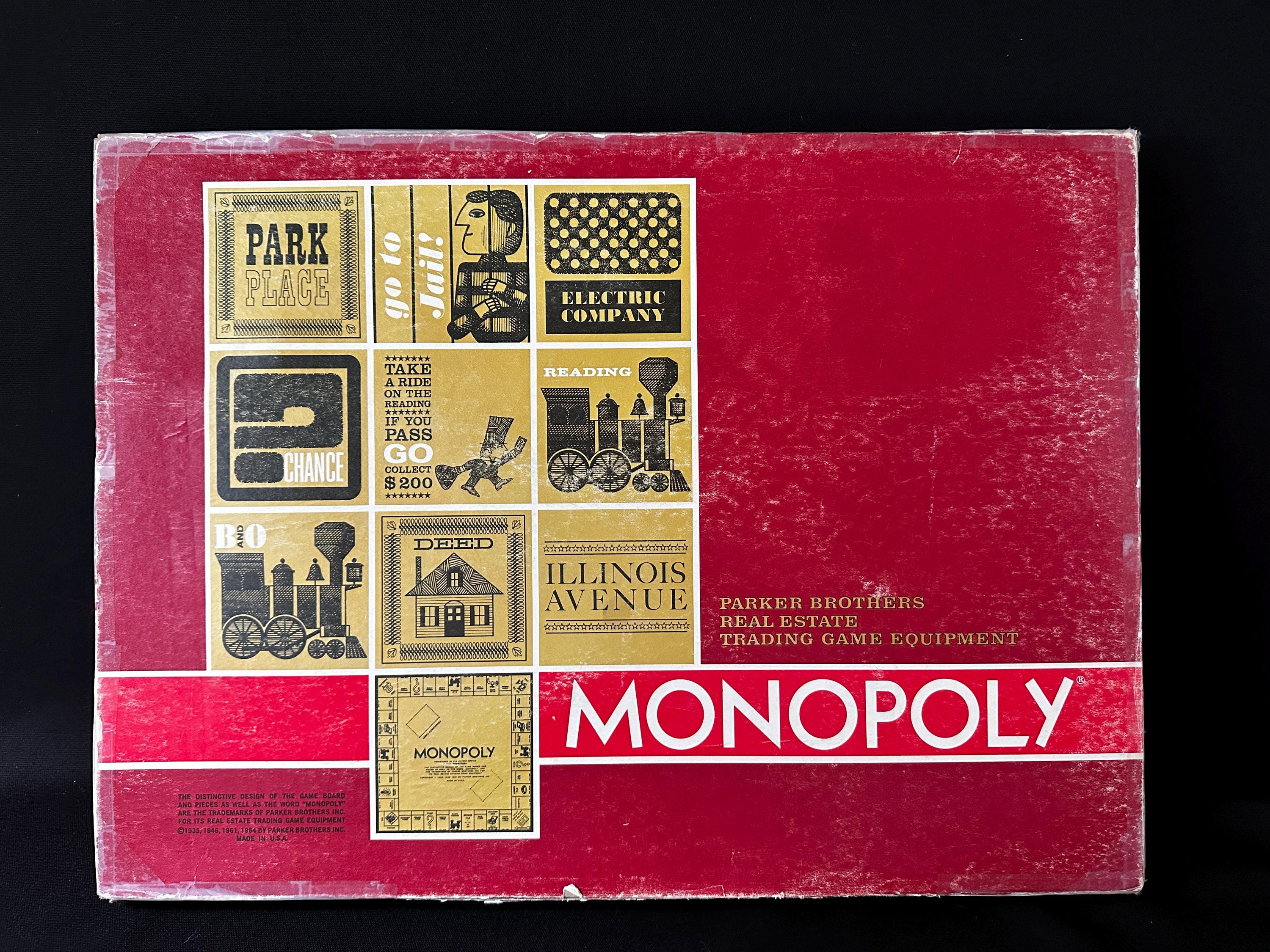 PARKER BROTHERS 1964 “monopoly” Board Game Complete in