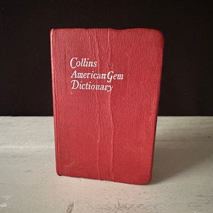 Vintage COLLINS AMERICAN GEM Dictionary Mini Pocket-Sized U.S. Edition