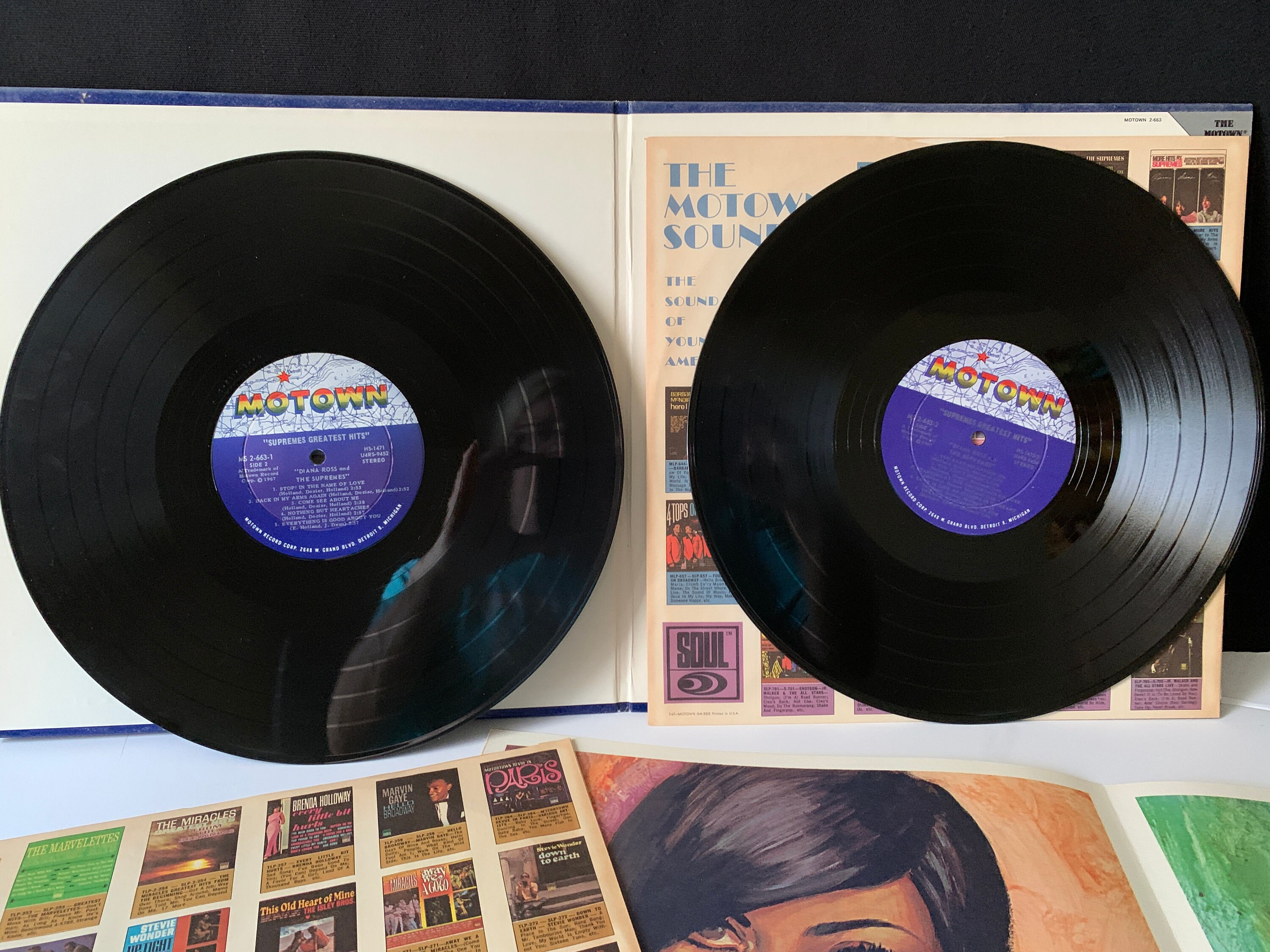 レコード 2枚　THE SUPREMES DIANA ROSS モータウン DIANA ROSS and the SUPREMES Greatest Hits 2 Record Set 1967