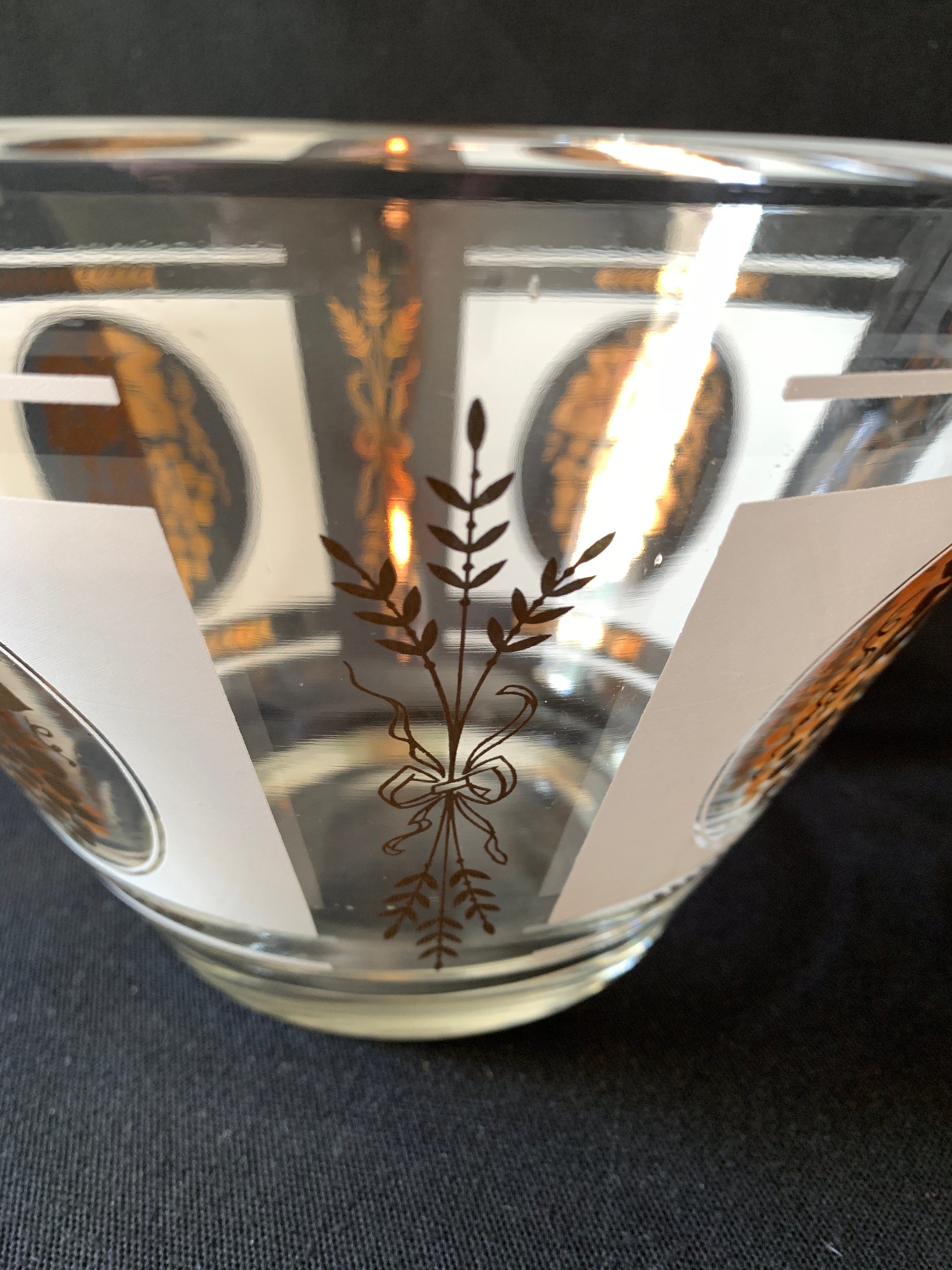 1960s Vintage Libbey Chip And Dip Set Gold And White Etsy