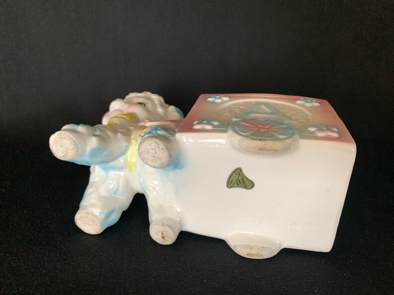 Little Lamb Pulling An Alphabet Cart Nursery Planter