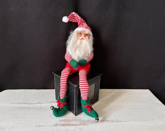 Jaren 80 Kerstman plankoppas kerstdecoratie