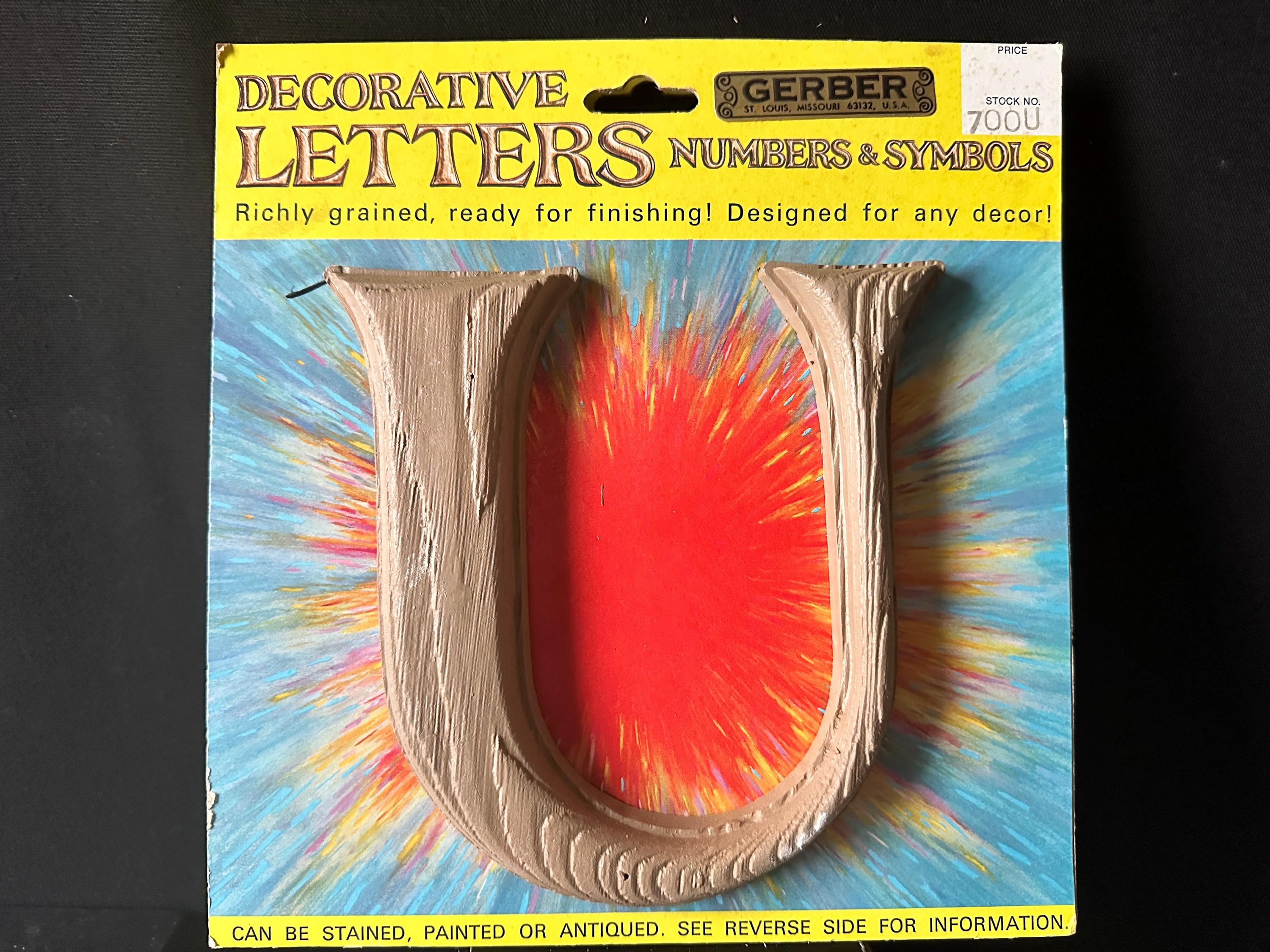 1970s Vintage MCM Decorative Letters From GERBER INDUSTRIES Wood Grain ...