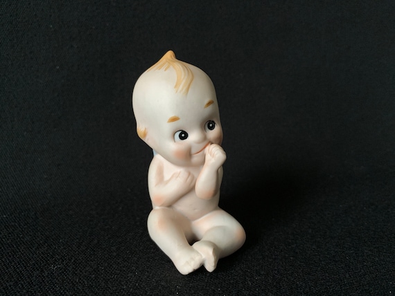 LEFTON Kewpie Baby Porcelain Bisque Figurine Sucking KW913 Etsy