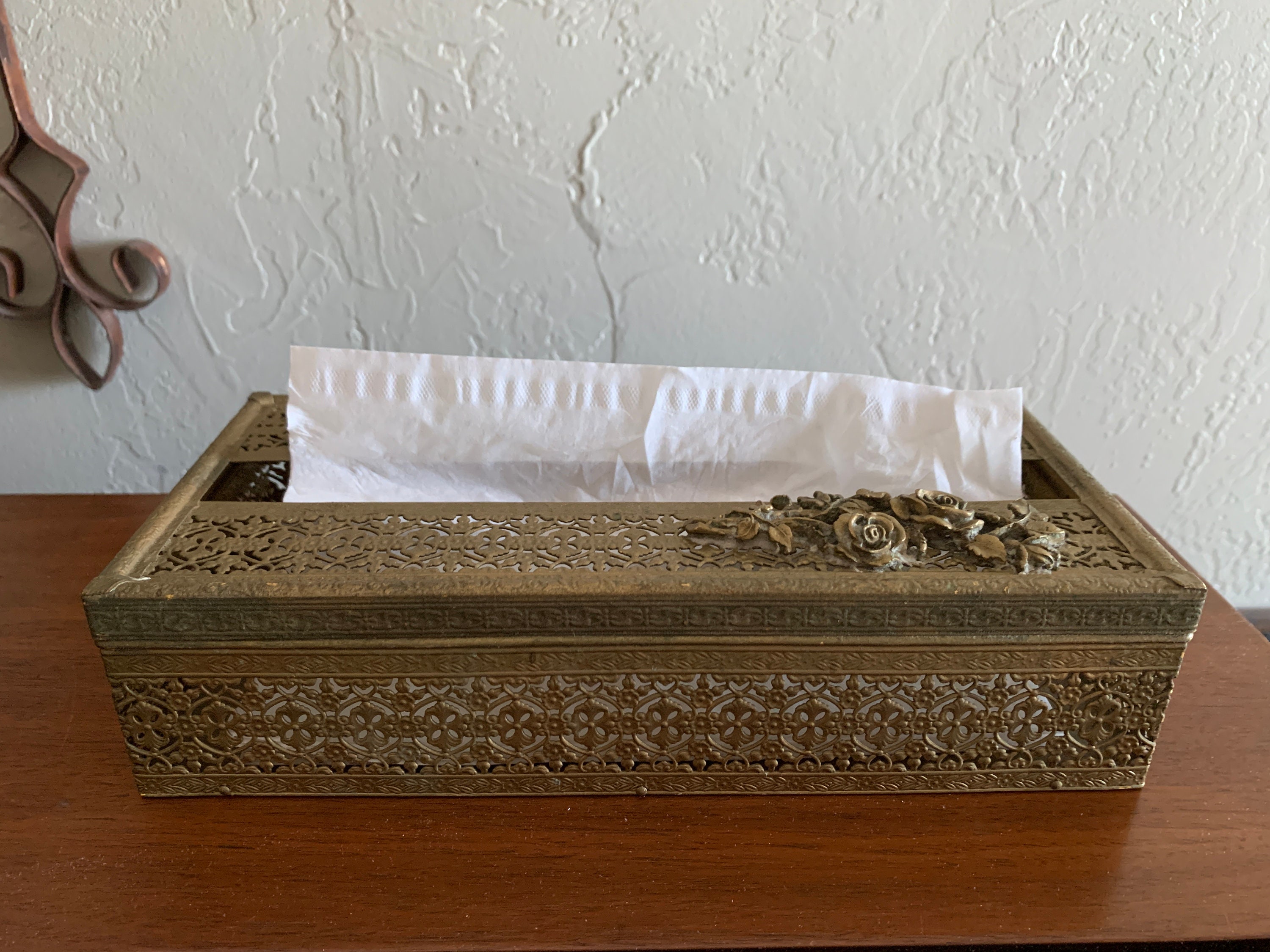 超人気高品質 Vintage MATSON Stylebuilt Era Gold Plated Facial Tissue ティッシュボックス