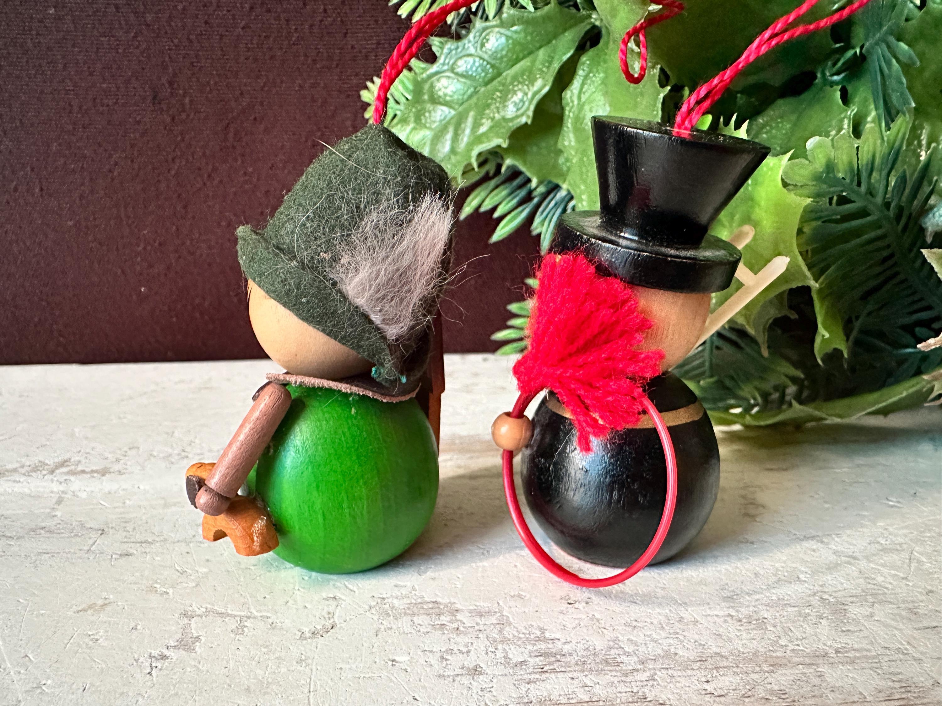 German STEINBACH Wooden Christmas Tree Ornaments – Chimney Sweep