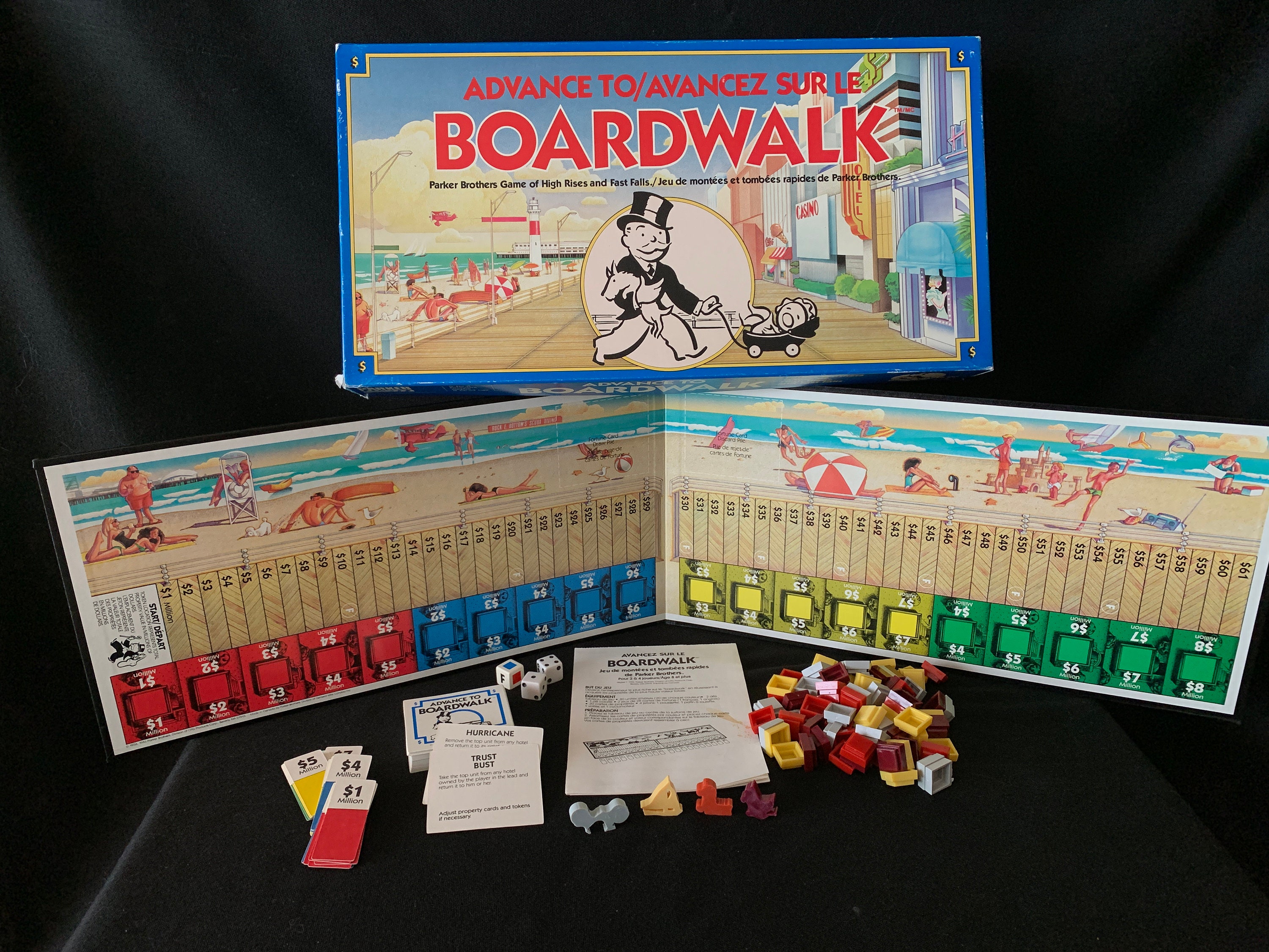 1985 ADVANCE TO BOARDWALK Game - Etsy