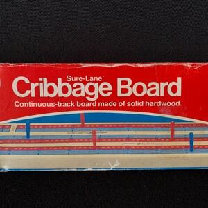 1983 Tablero Sure Lane Cribbage con clavijas