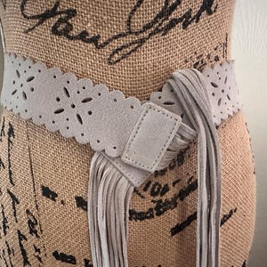 Tan Boho Fringe Belt - Etsy display picture 3
