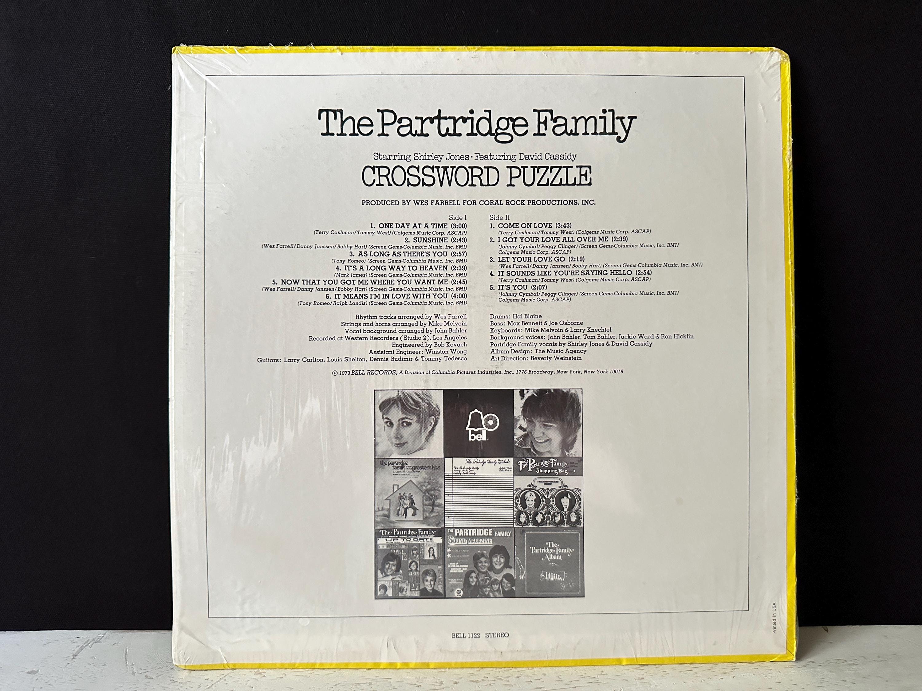 1973 the Partridge Family Album “CROSSWORD PUZZLE”, on Bell