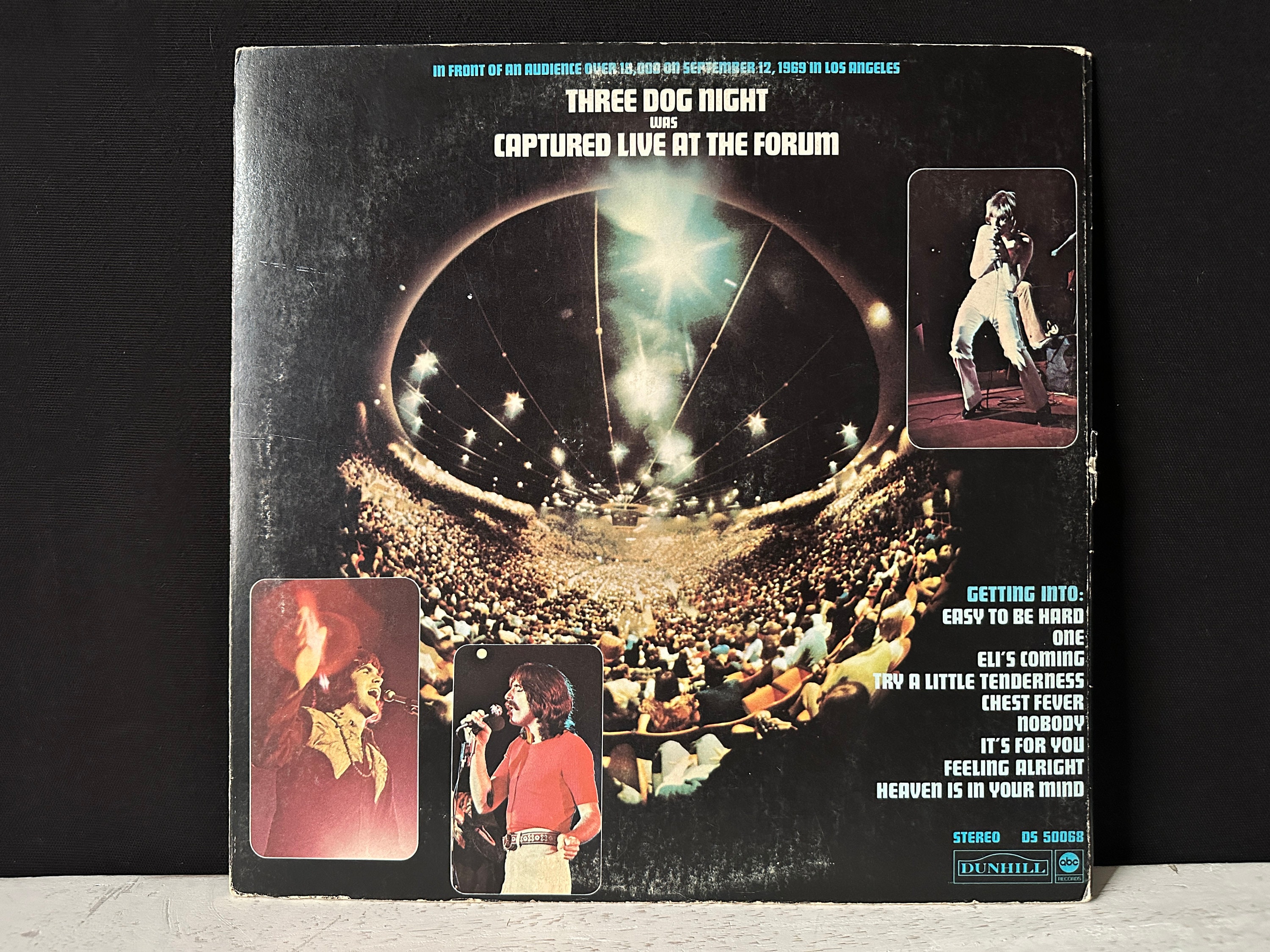 Vintage Vinyl THREE DOG NIGHT “captured Live at the Forum