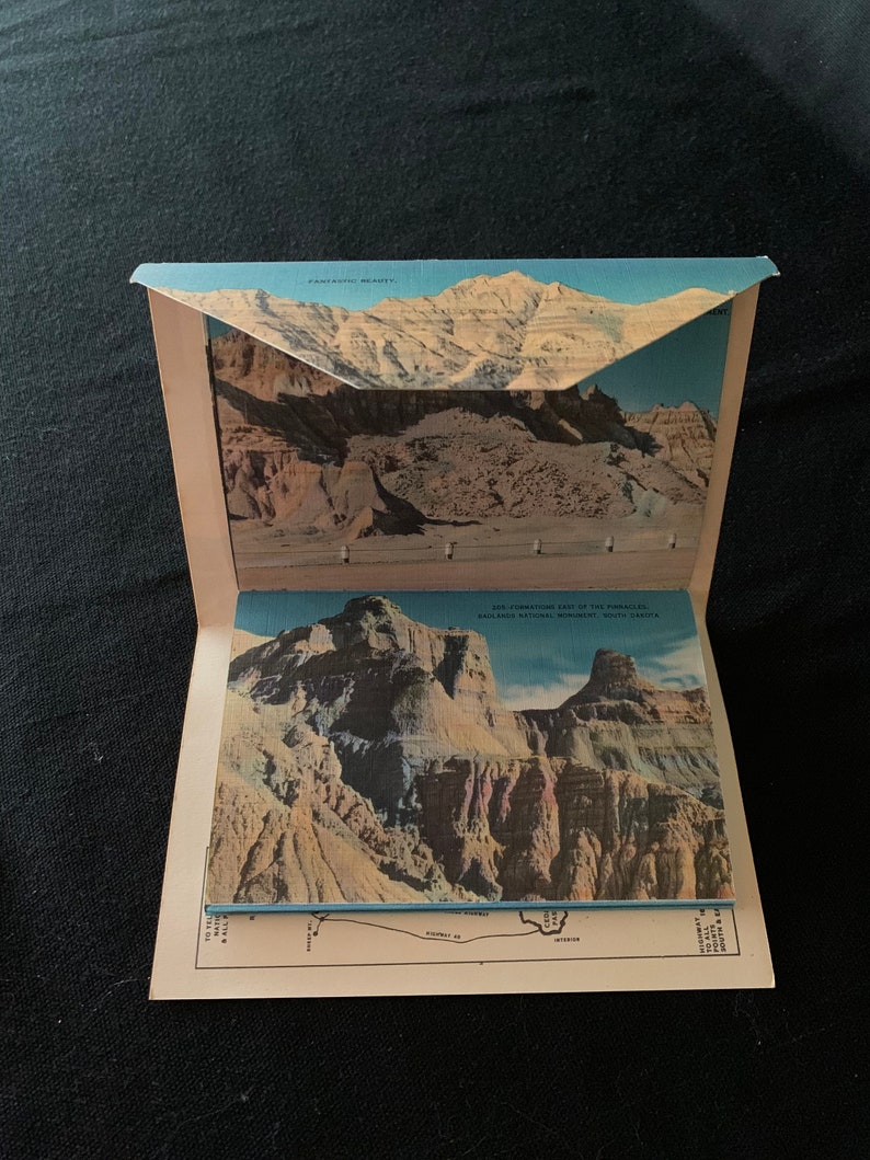 Bad Lands National Monument Foldout Postcard