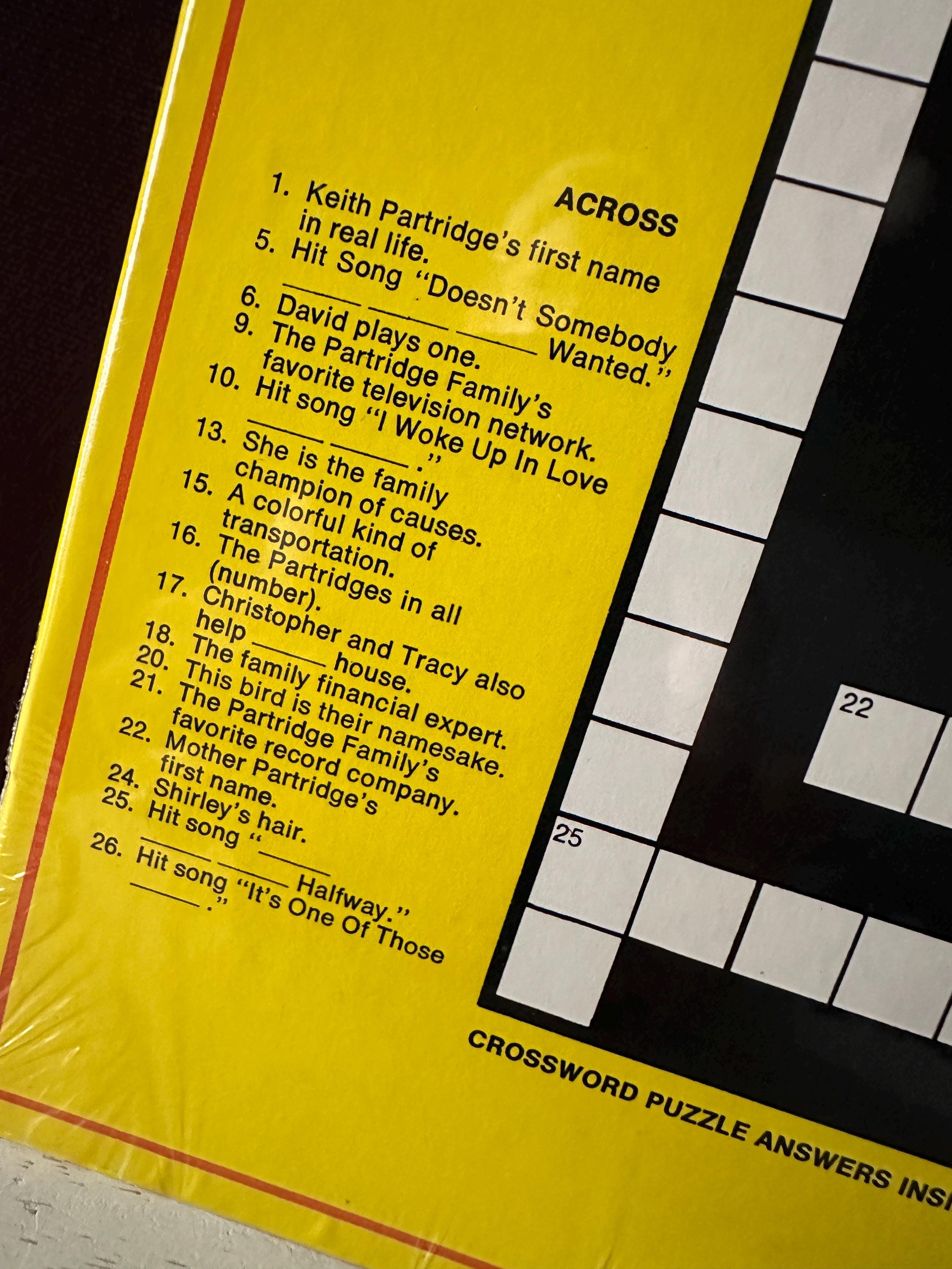 英CD Partridge Family The Partridge Family Notebook / Crossword Puzzle GLAMCD143 7Ts Records /00110 1973 the Partridge Family Album “CROSSWORD PUZZLE”, on Bell
