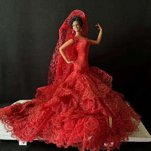 Vintage Marin Chiclana Spanish Lady Flamenco Dancer With Stand
